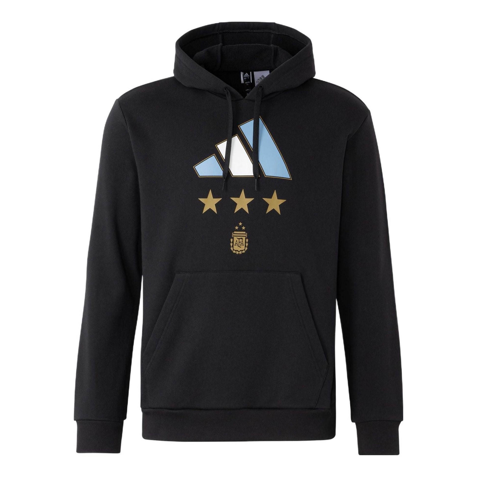 adidas 2022 World Cup Argentina Winner Hoodie Asia Sizing 'Black' IT2387