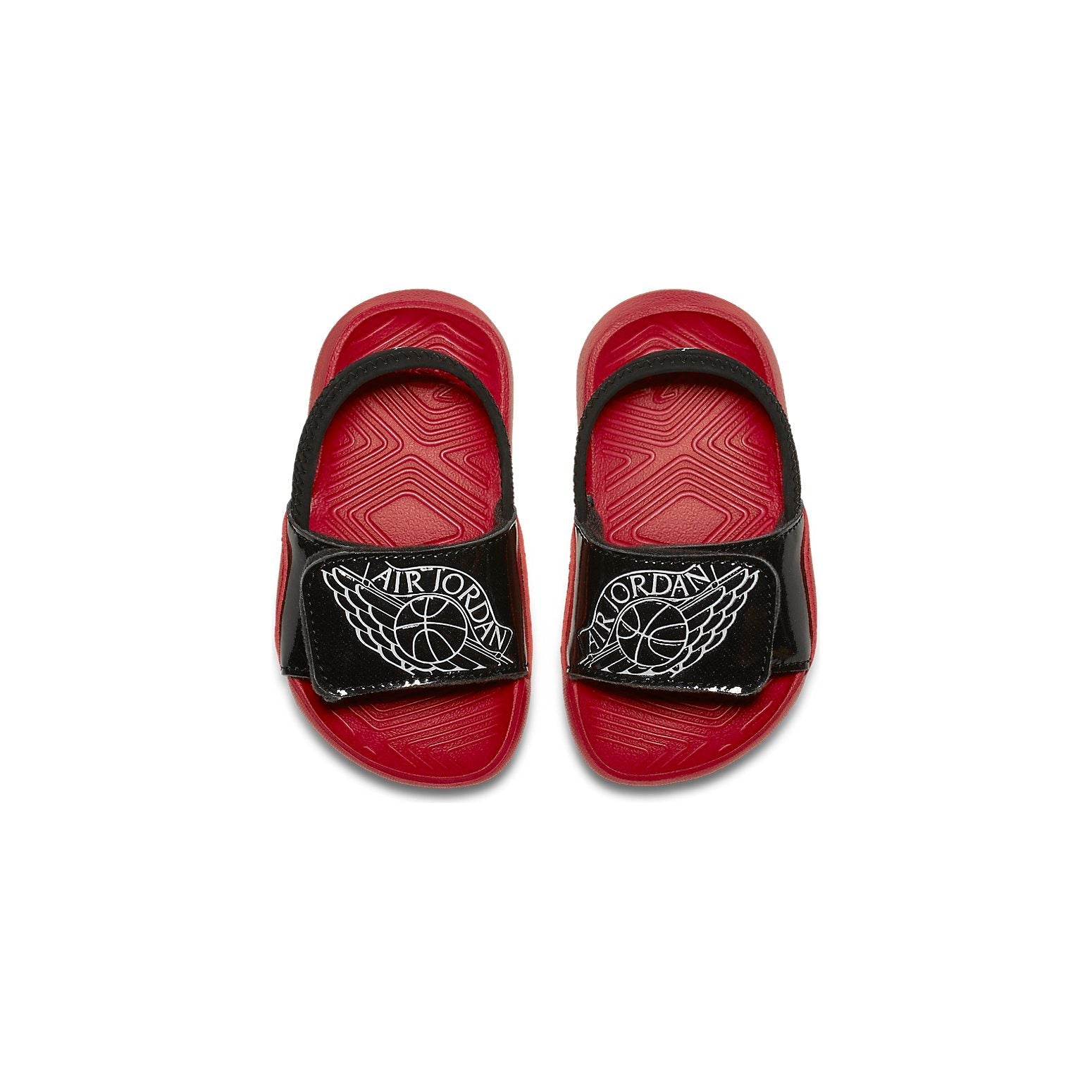 (TD) Air Jordan Hydro 7 Velcro Sports Slippers Black Red AA2519-001