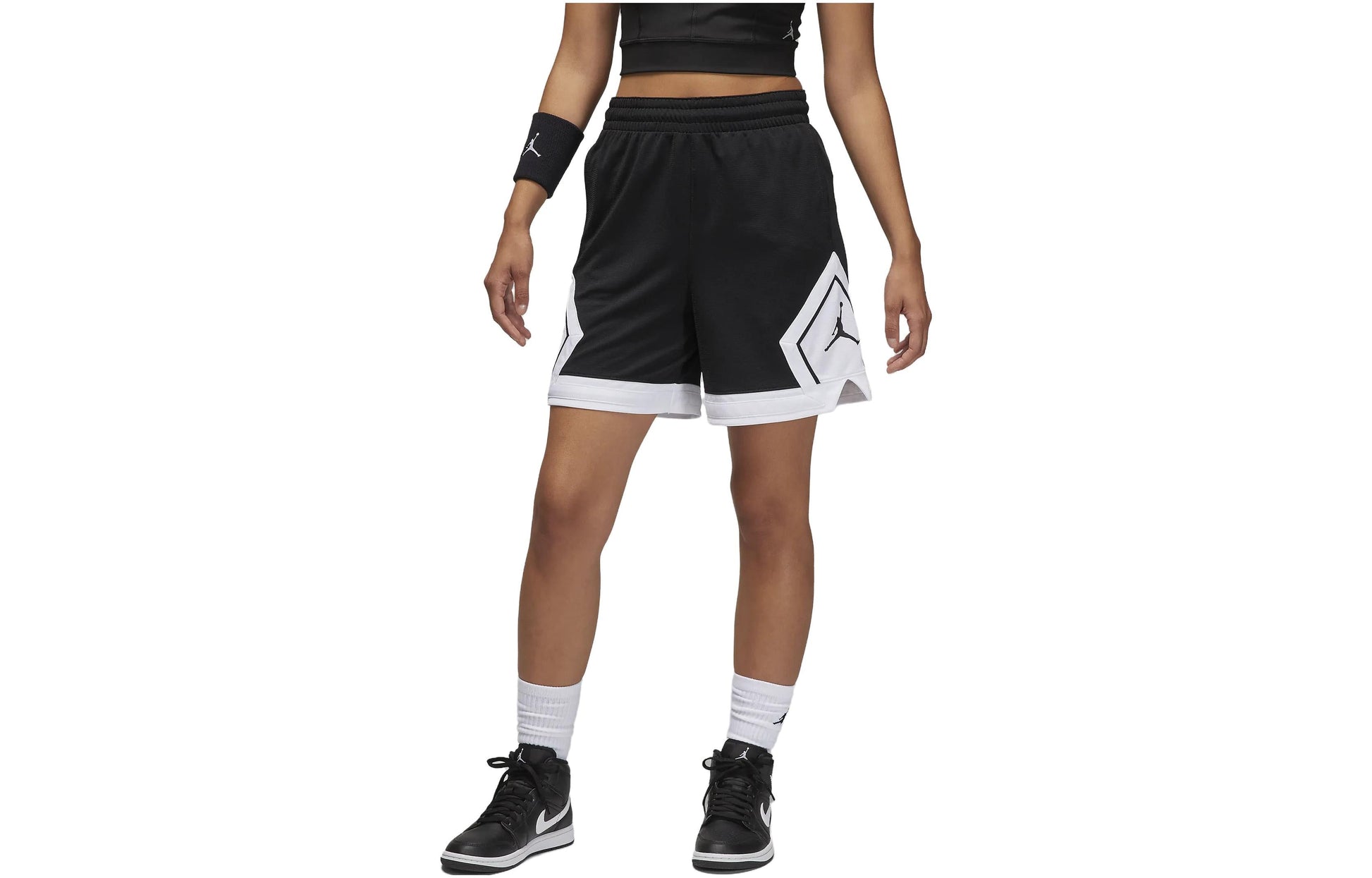 (WMNS) Air Jordan Sport Diamond Shorts 'Black White' FB4588-010