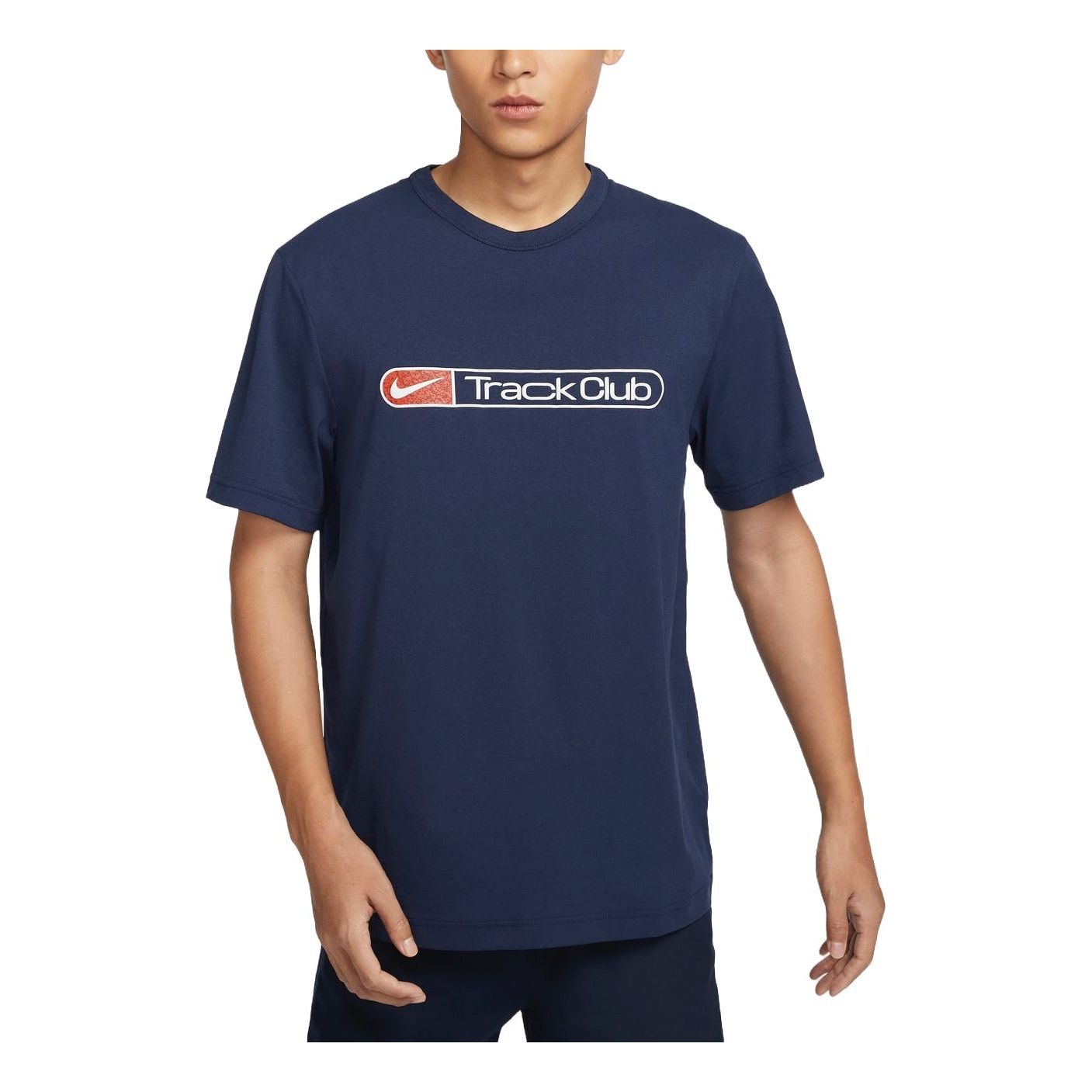 Nike Hyverse Track Club Dri-FIT T-Shirt Asia Sizing 'Navy' FZ0291-410