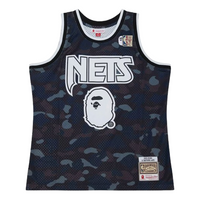 Mitchell & Ness x BAPE Swingman Camo Jersey 'New Jersey Nets Black' 203466569
