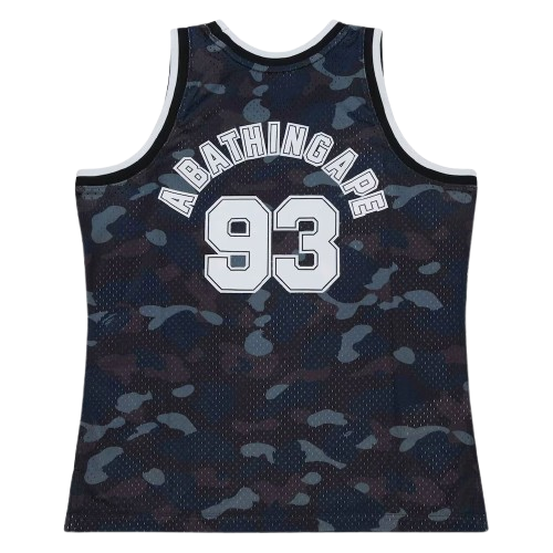 Mitchell & Ness x BAPE Swingman Camo Jersey 'New Jersey Nets Black' 203466569