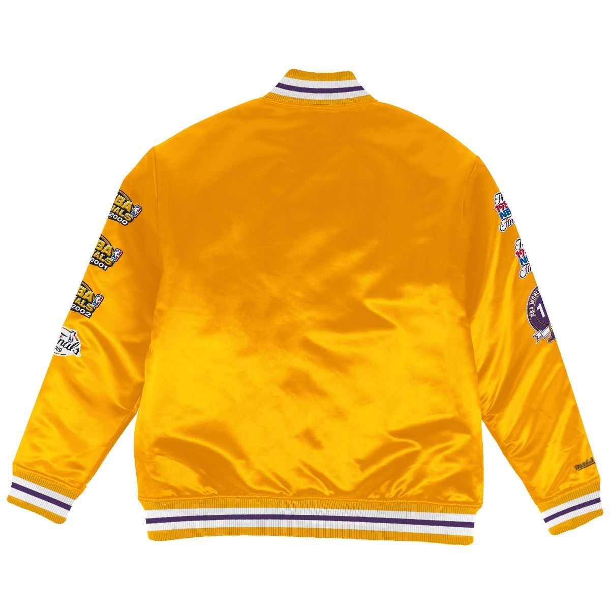 Mitchell & Ness NBA Champ City Satin Jacket Los Angeles Lakers 'Yellow' OJBF3232-LALYYPPPGOLD