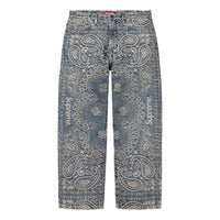 Supreme Bandana Jacquard Baggy Jean 'Blue' SS25P12-BLUE