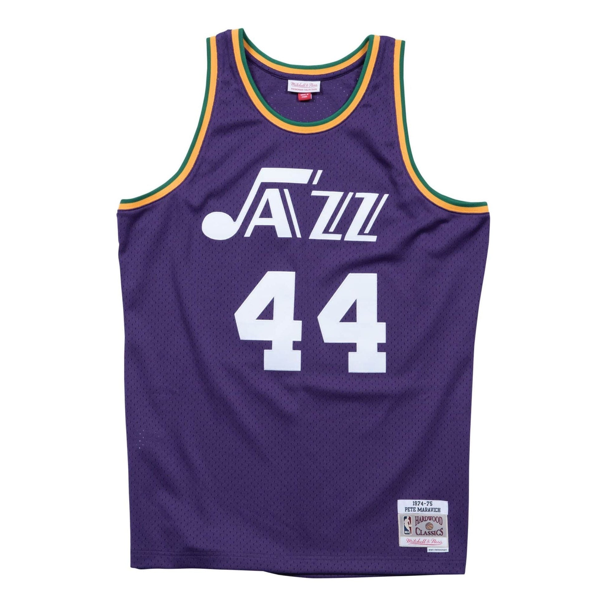 Mitchell & Ness NBA Swingman Jersey New Orleans Jazz Road 1974-75 Pete Maravich 'Purple' SMJYGS18184-NOJPURP74PMA