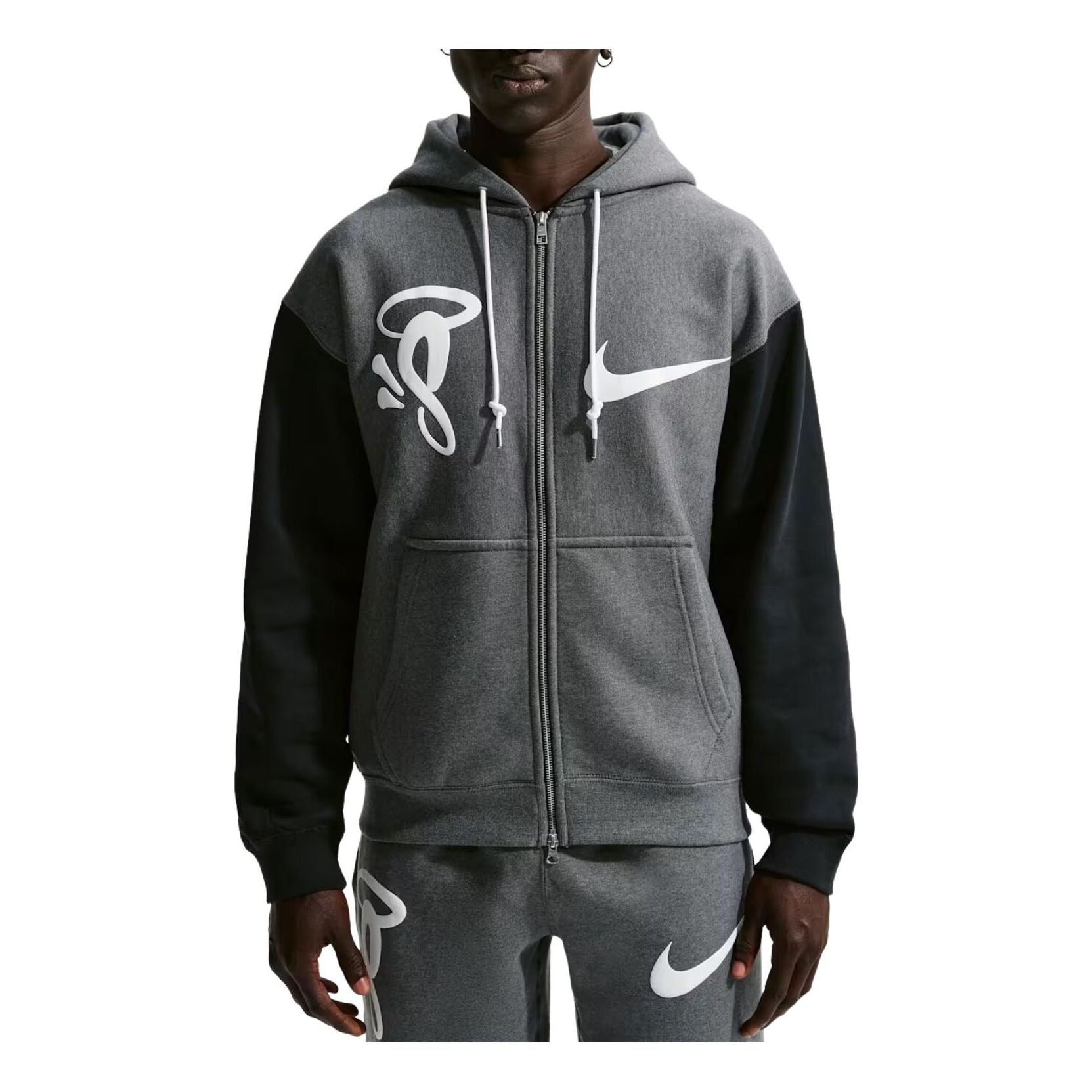 Nike Solo Swoosh x Syna Fleece Full-Zip Hoodie 'Grey' IQ0533-063