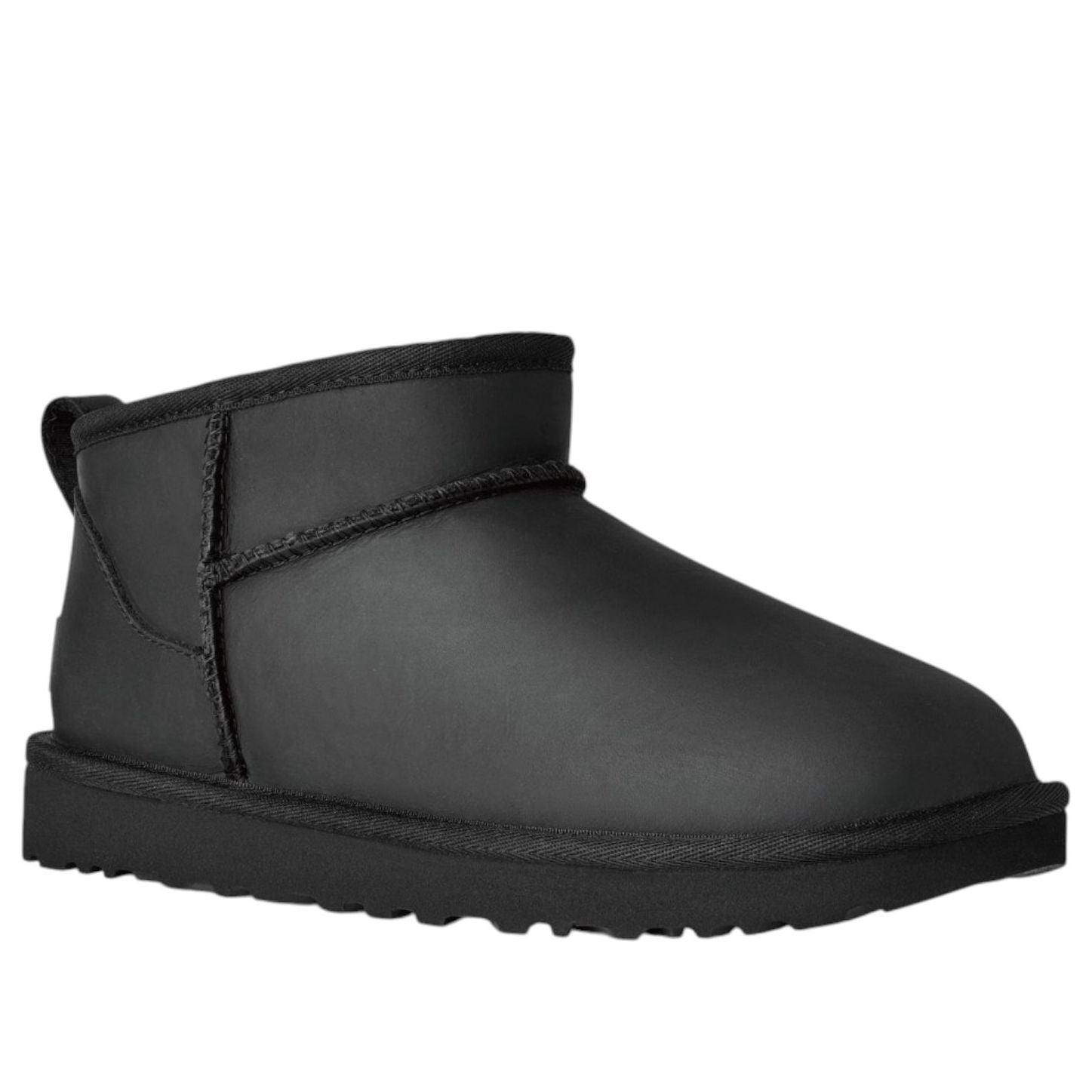 (WMNS) UGG Classic Ultra Mini LTHR-Snow Boots 'Black' 1174210-BLK