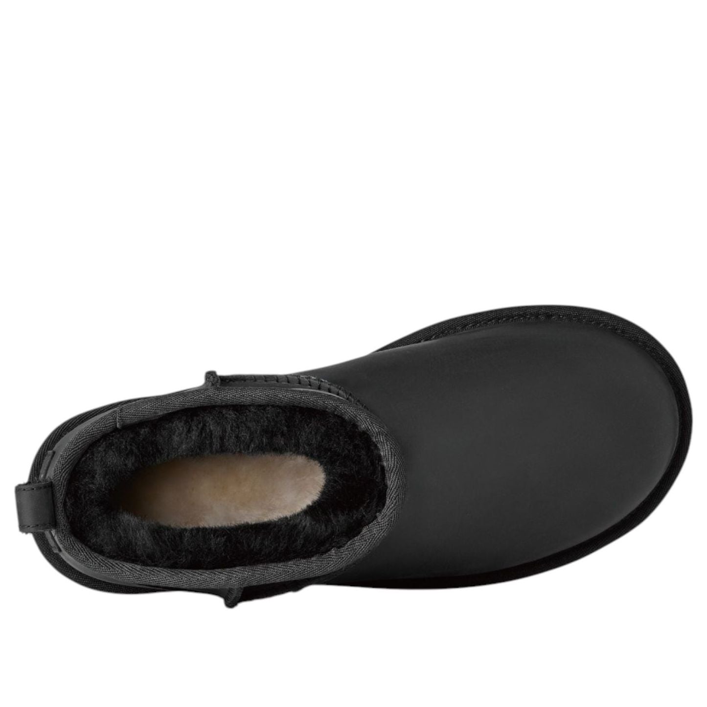 (WMNS) UGG Classic Ultra Mini LTHR-Snow Boots 'Black' 1174210-BLK