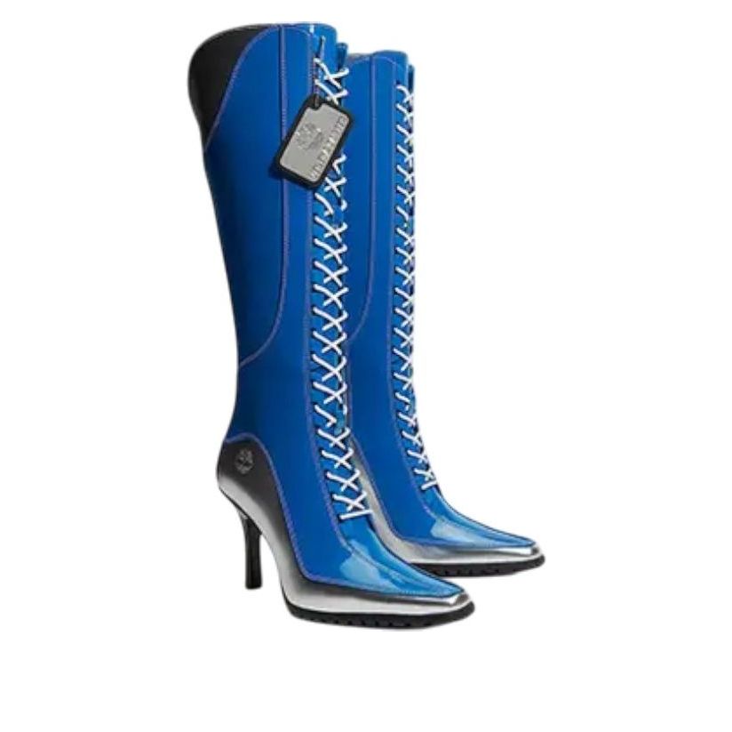 Timberland x Veneda Carter 14 Inch Lace-Up Zip Boot 'Bright Blue' TB0A6EEHELG